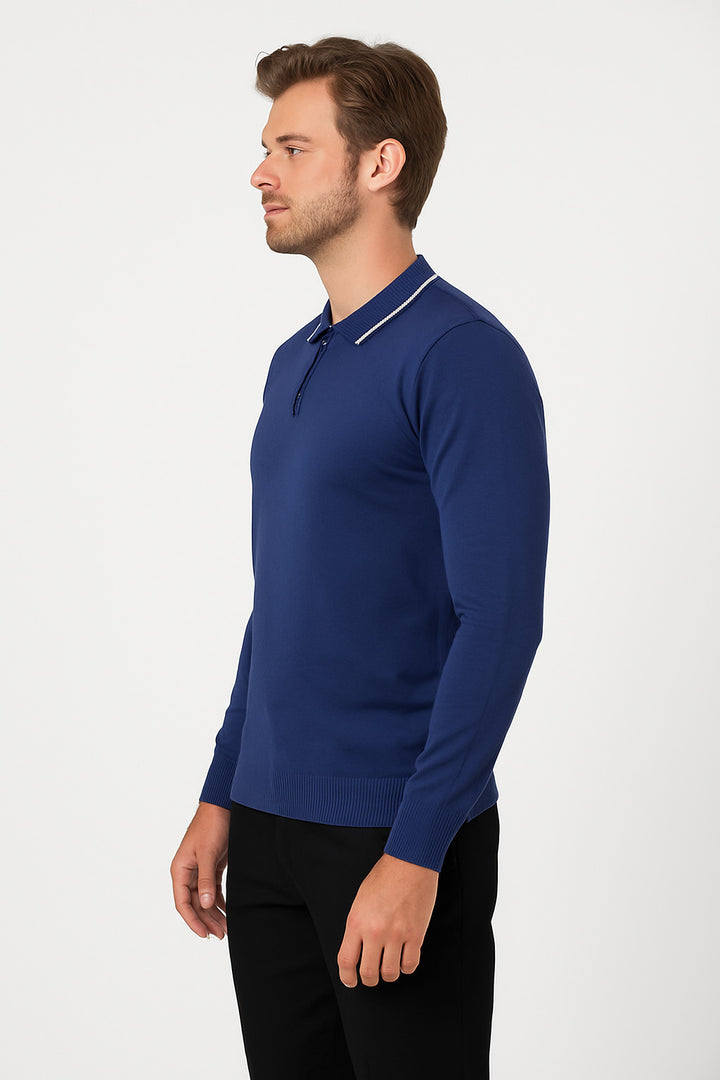 MPL Men's Polo Neck Zippered Sweater 1036 - Anderson