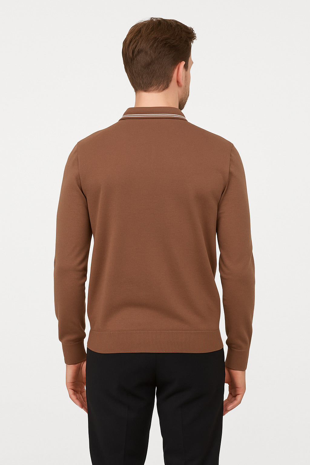MPL Men's Polo Neck Zippered Sweater 1036 - Pinsk