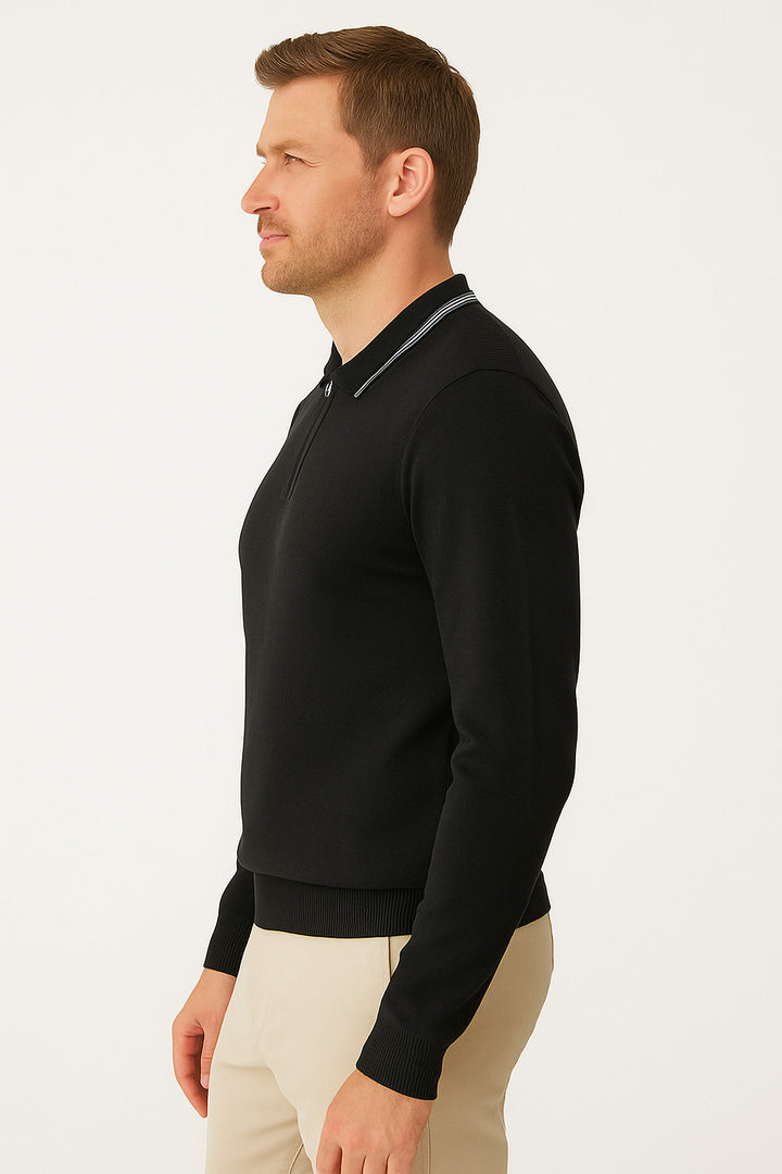 MPL Men's Polo Neck Zippered Sweater 1036 - Bastia