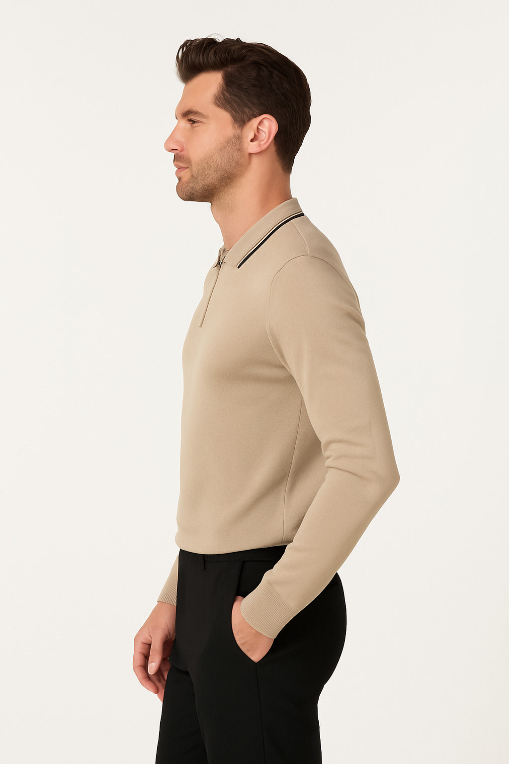 MPL Men's Polo Neck Zippered Sweater 1036 - Grasse