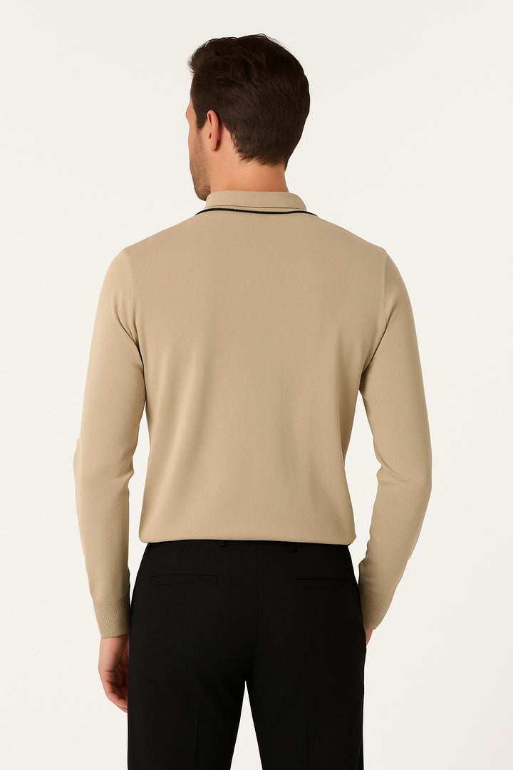 MPL Men's Polo Neck Zippered Sweater 1036 - Grasse