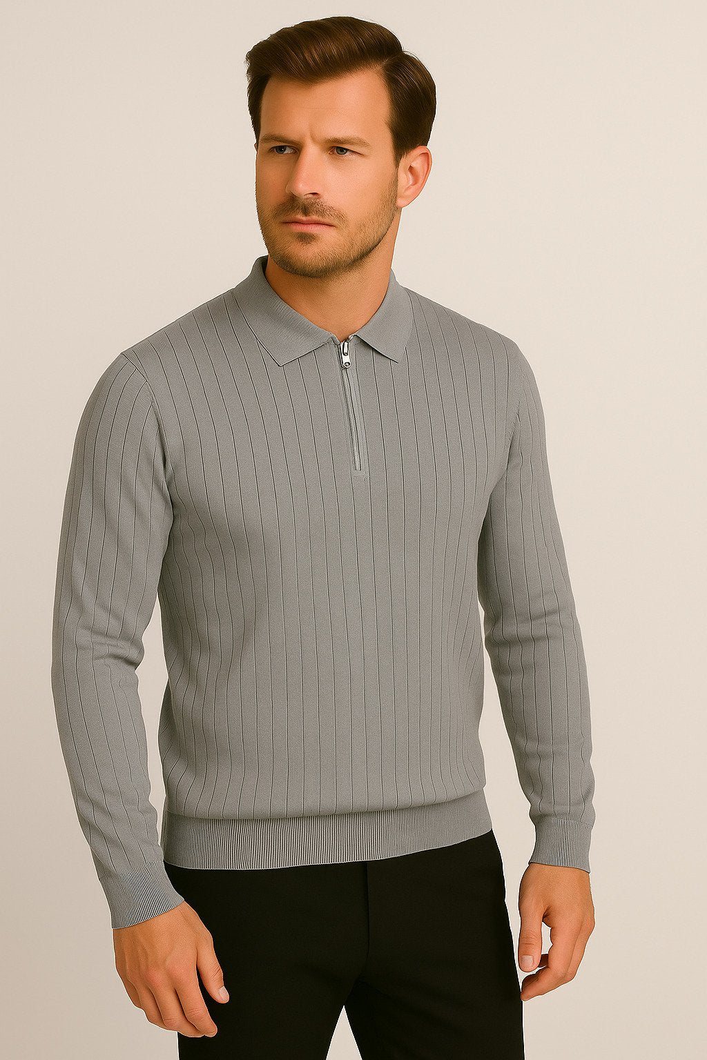 MPL Men's Polo Neck Zippered Sweater 1038 - Petatlán