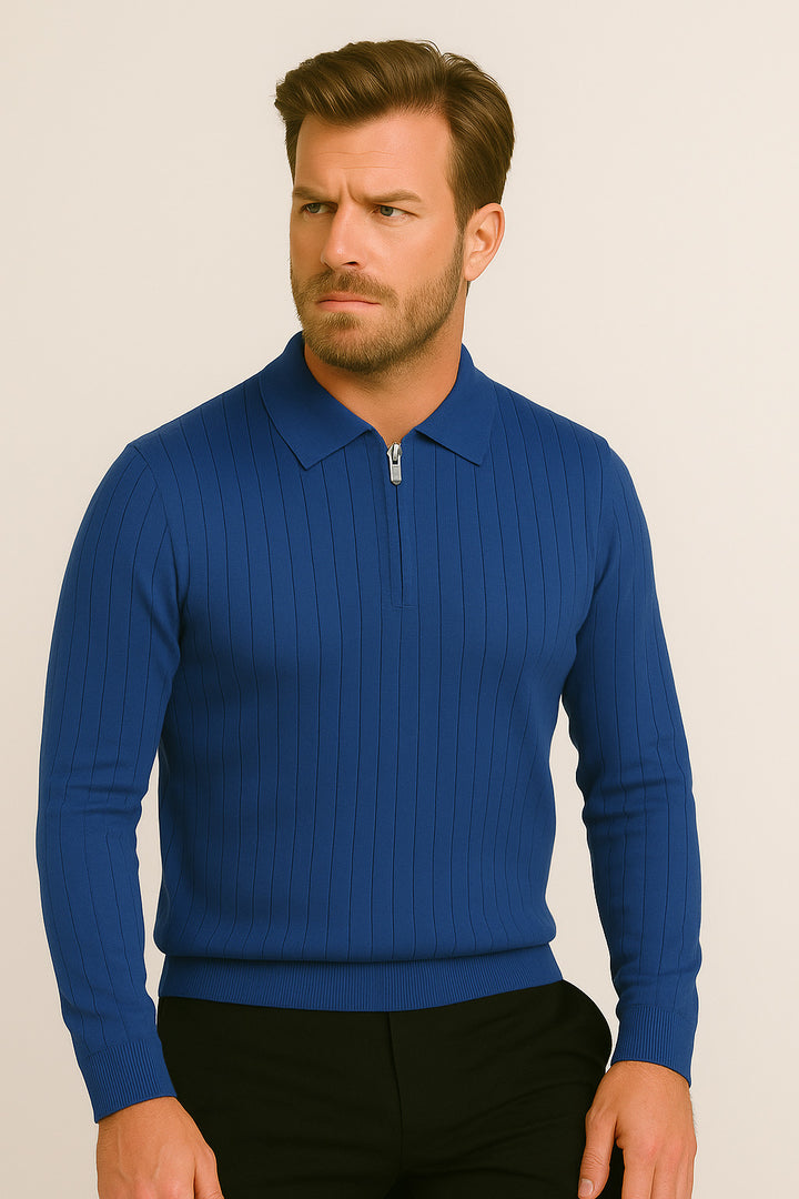 MPL Men's Polo Neck Zippered Sweater 1038 - Kirkland