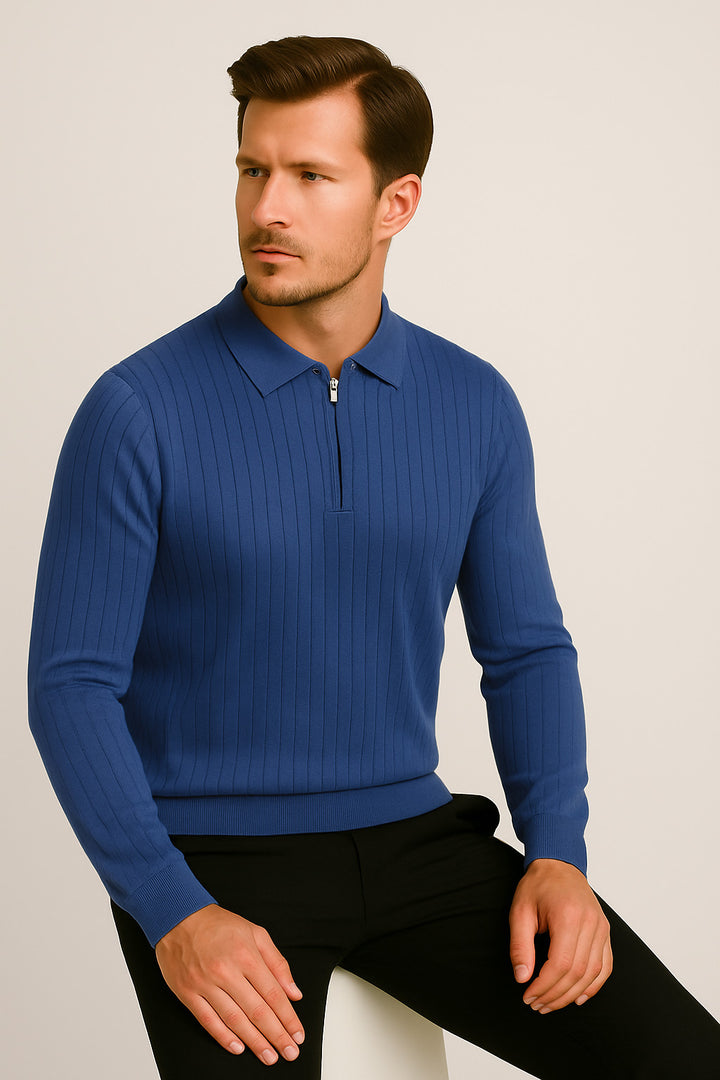 MPL Men's Polo Neck Zippered Sweater 1038 - Mahilyow