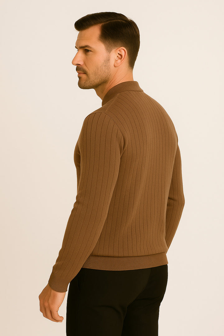 MPL Men's Polo Neck Zippered Sweater 1038 - Roman