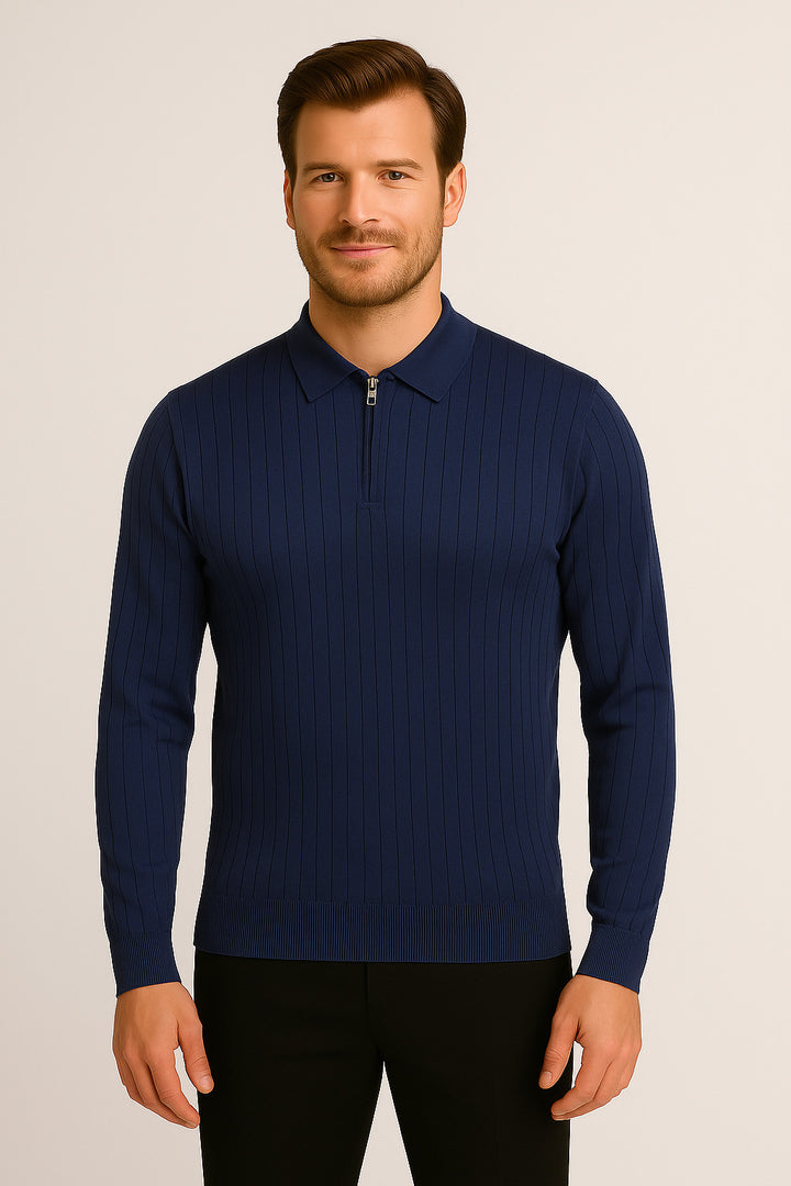 MPL Erkek Polo Yaka Fermuarlı Kazak 1038 - Elizabethtown