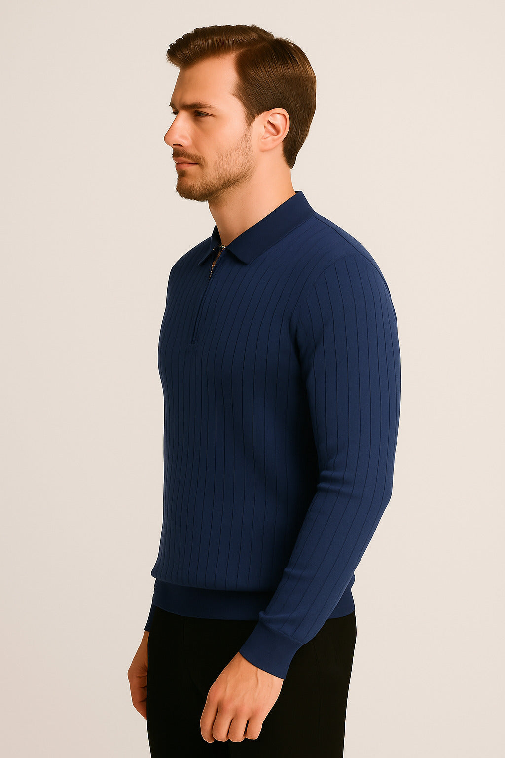 MPL Erkek Polo Yaka Fermuarlı Kazak 1038 - Elizabethtown
