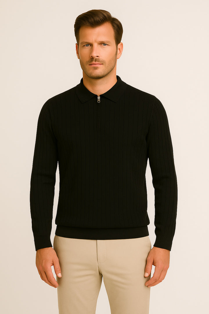 MPL Men's Polo Neck Zippered Sweater 1038 - Faro