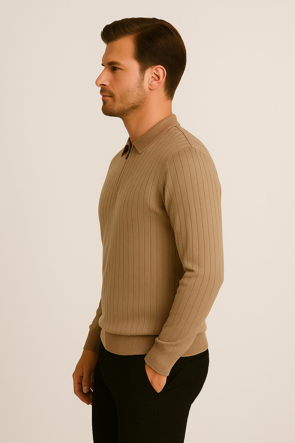 MPL Men's Polo Neck Zippered Sweater 1038 - Poti
