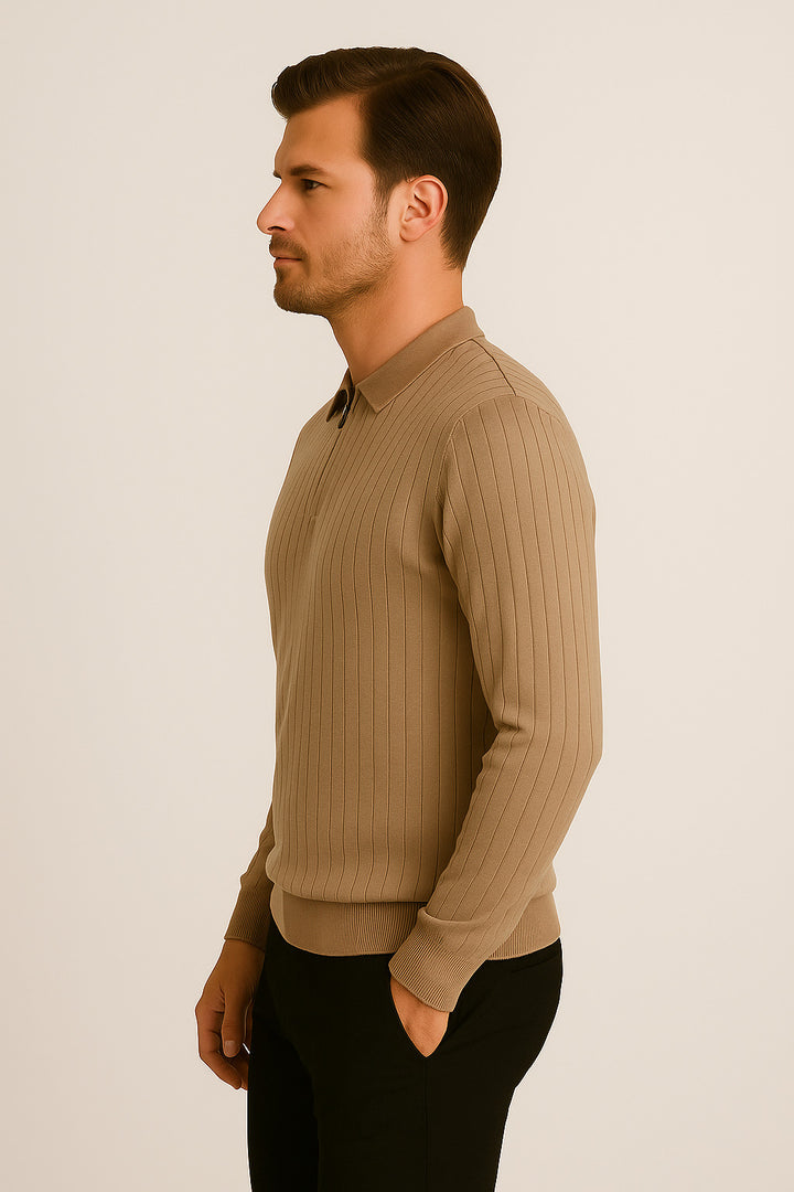 MPL Men's Polo Neck Zippered Sweater 1038 - Lethbridge