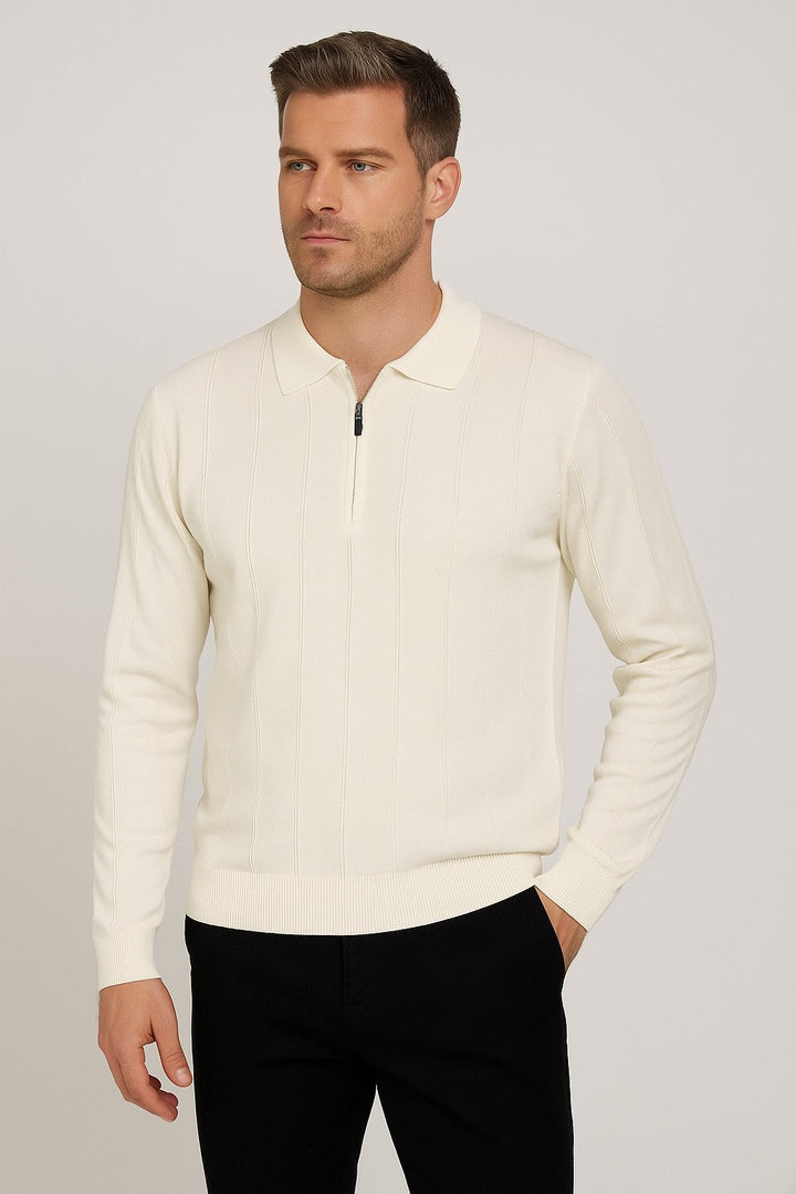 MPL Men's Polo Neck Zippered Sweater 6580 - Varash