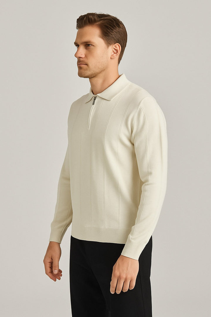 MPL Men's Polo Neck Zippered Sweater 6580 - Varash