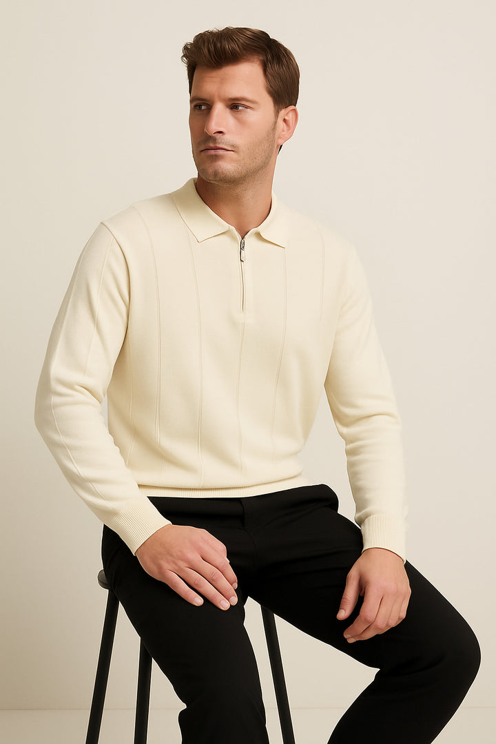 MPL Men's Polo Neck Zippered Sweater 6580 - Varash