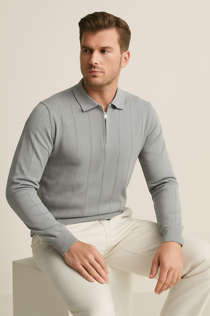 MPL Men's Polo Neck Zippered Sweater 6580 - Newcastle under Lyme