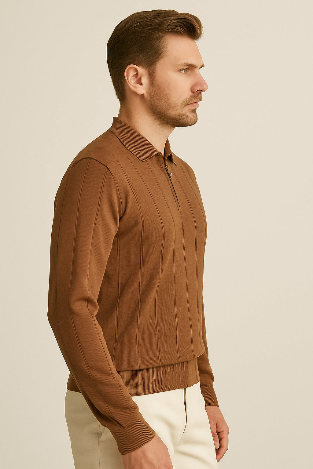 MPL Men's Polo Neck Zippered Sweater 6580 - Perth Amboy