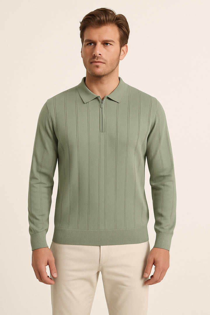 MPL Men's Polo Neck Zippered Sweater 6580 - Warendorf