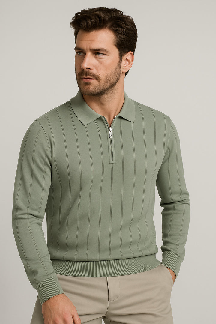 MPL Erkek Polo Yaka Fermuarlı Kazak 6580 - Gilroy
