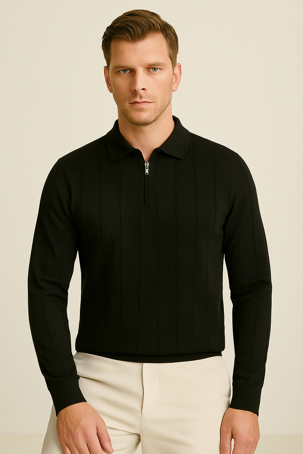 MPL Men's Polo Neck Zippered Sweater 6580 - Aventura