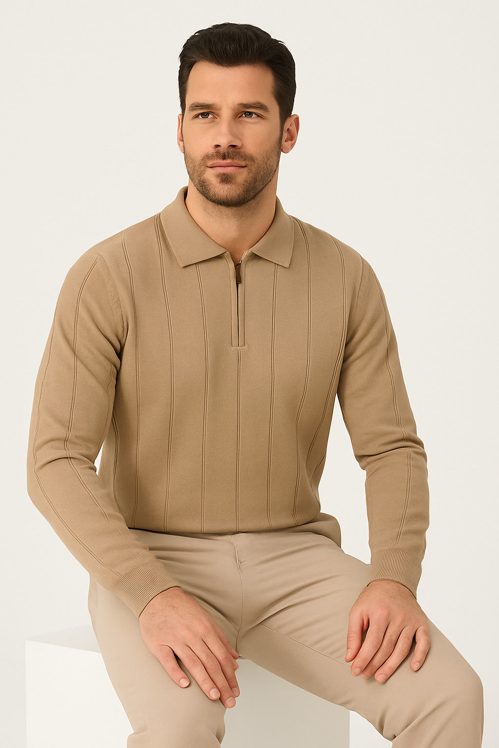 MPL Erkek Polo Yaka Fermuarlı Kazak 6580 - San Luis Potosí