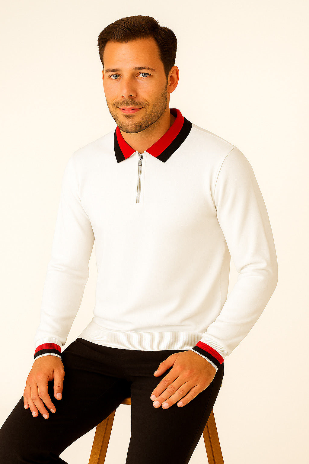 MPL Men's Polo Neck Zippered Sweater 8008 - Erftstadt