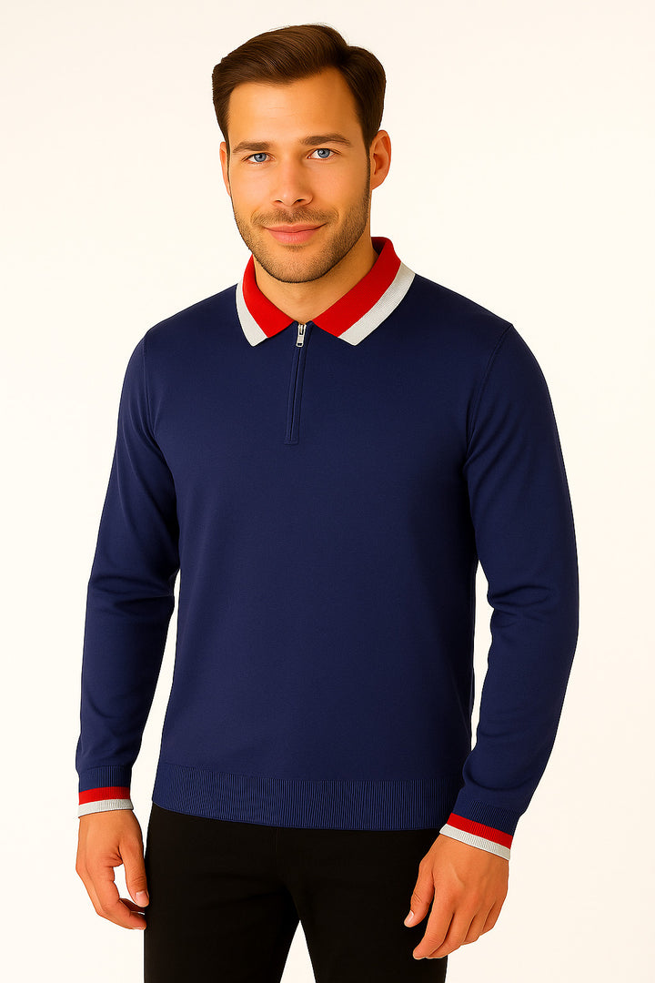 MPL Men's Polo Neck Zippered Sweater 8008 - Zugdidi