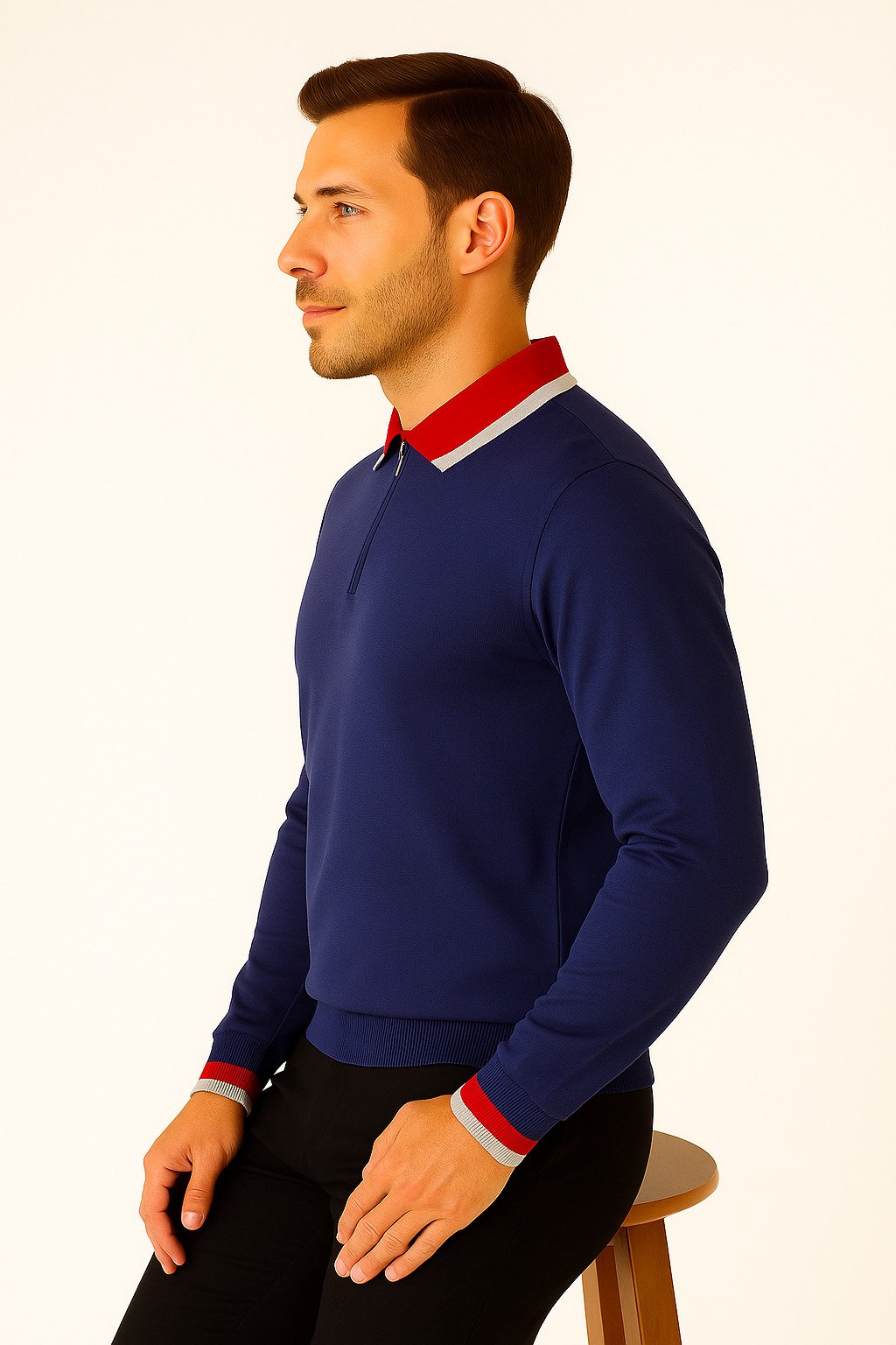 MPL Men's Polo Neck Zippered Sweater 8008 - Zugdidi