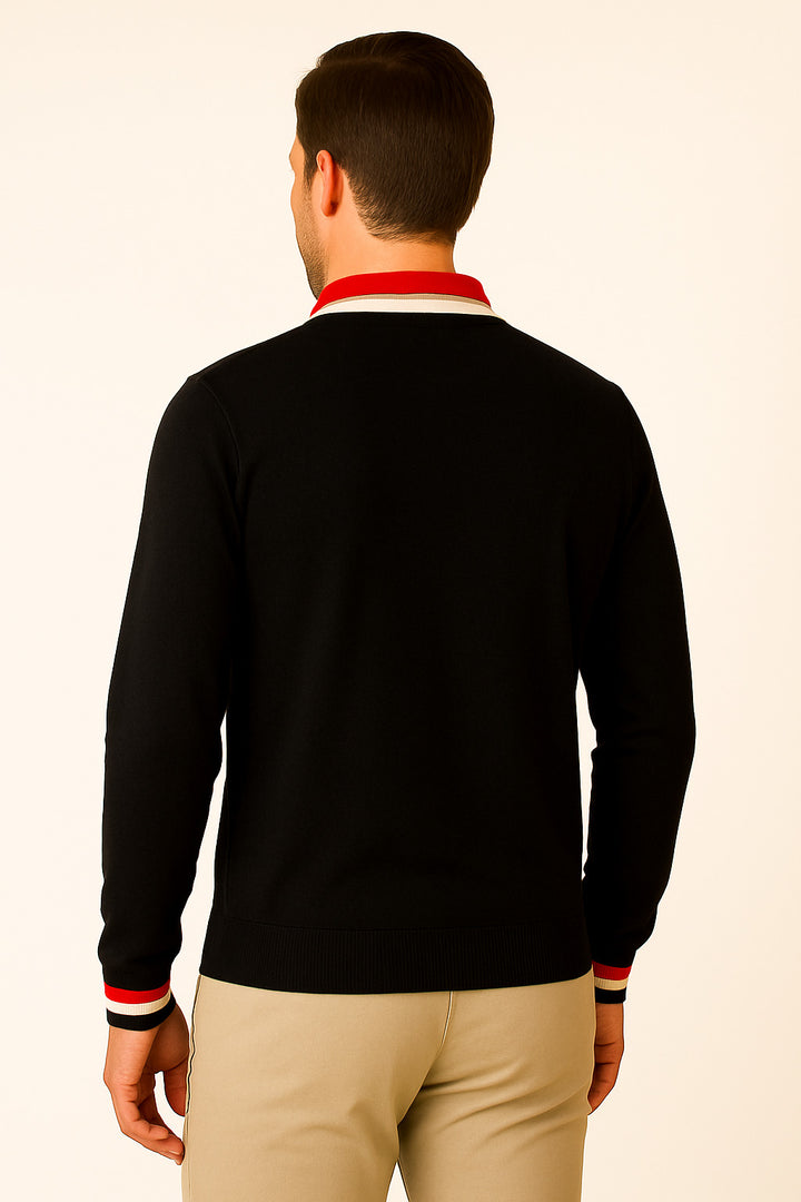 MPL Men's Polo Neck Zippered Sweater 8008 - Ameca