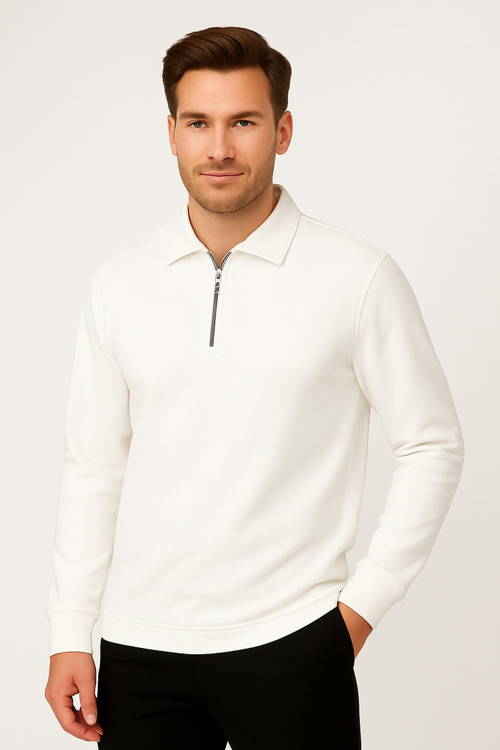 MPL Men's Zippered Polo Neck Sweatshirt 4019 - Ciudad Guzmán