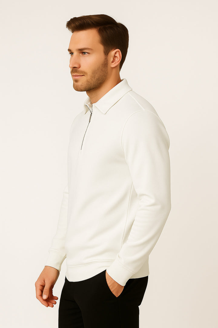MPL Men's Zippered Polo Neck Sweatshirt 4019 - Ciudad Guzmán