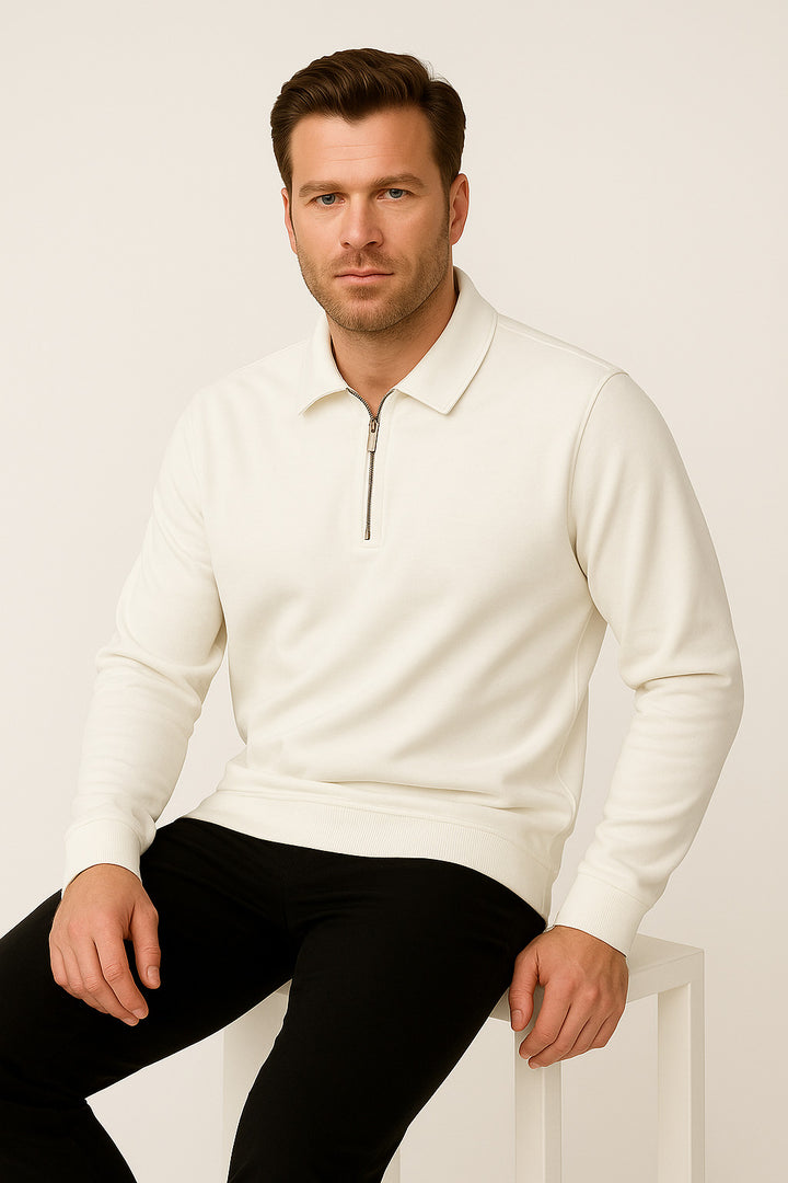 MPL Men's Zippered Polo Neck Sweatshirt 4019 - Ciudad Guzmán