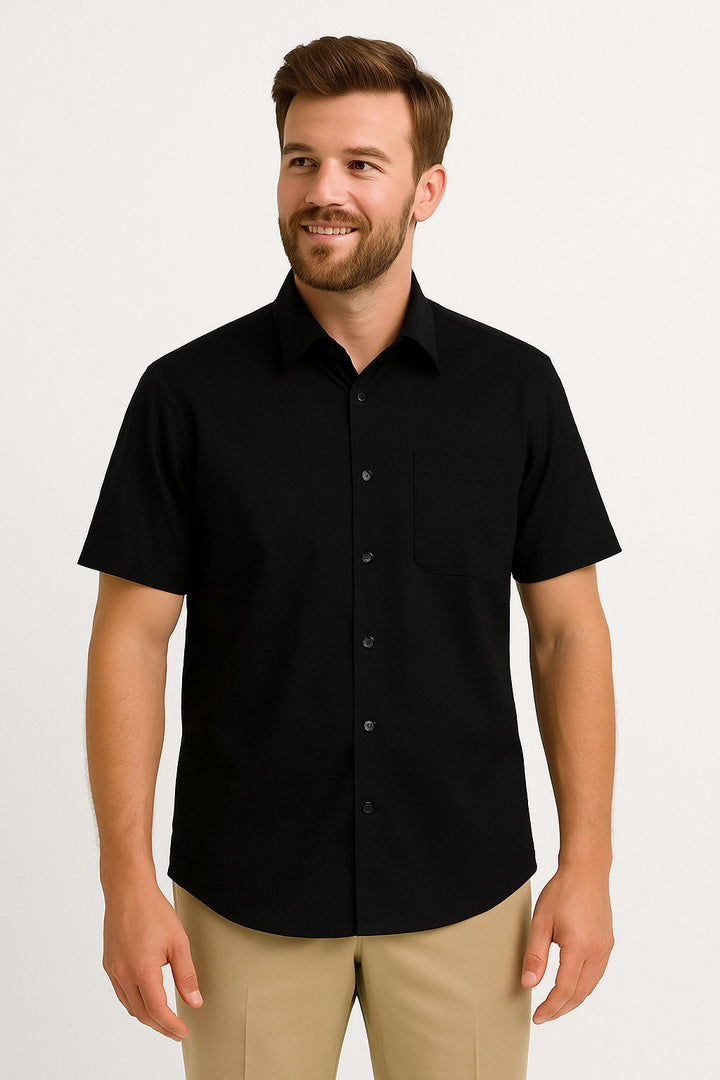 MPL Men's 2-Pack Short Sleeve Dacron Classic Shirt Black-White - Beaumont