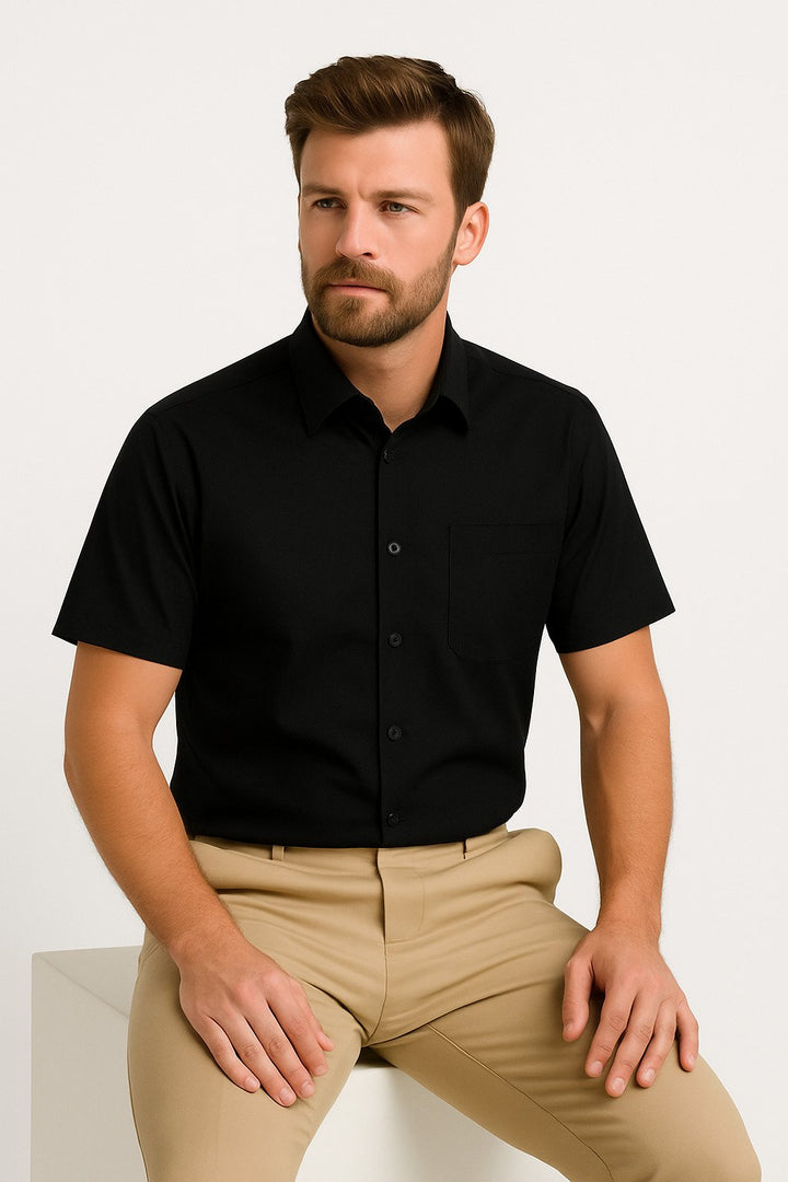 MPL Men's 2-Pack Short Sleeve Dacron Classic Shirt Black-White - Beaumont