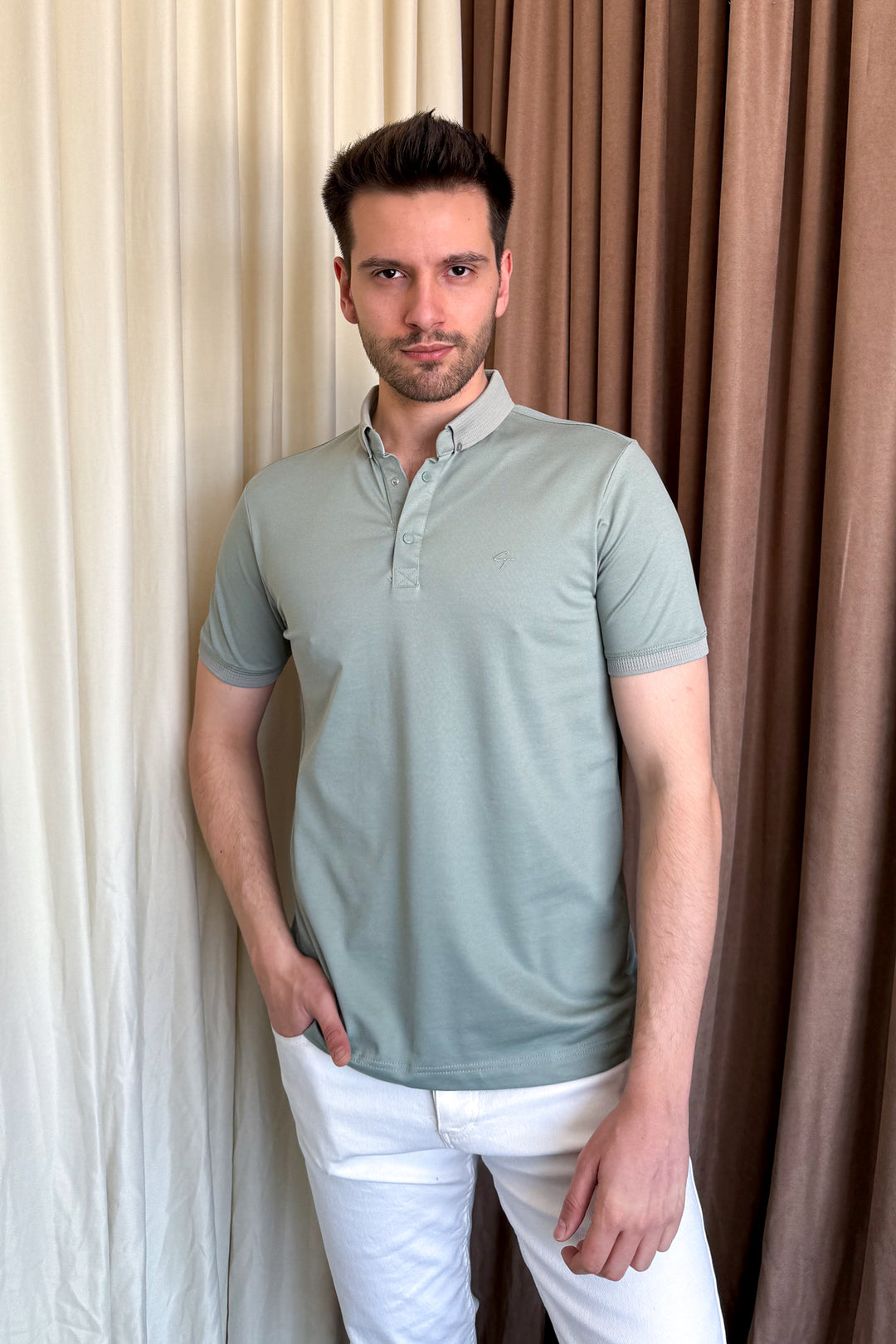 MPL Men's Polo Collar Oxford T-shirt 3570 - Capelle aan den IJssel