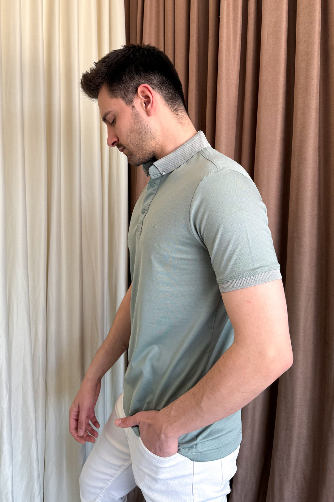 MPL Men's Polo Collar Oxford T-shirt 3570 - Capelle aan den IJssel