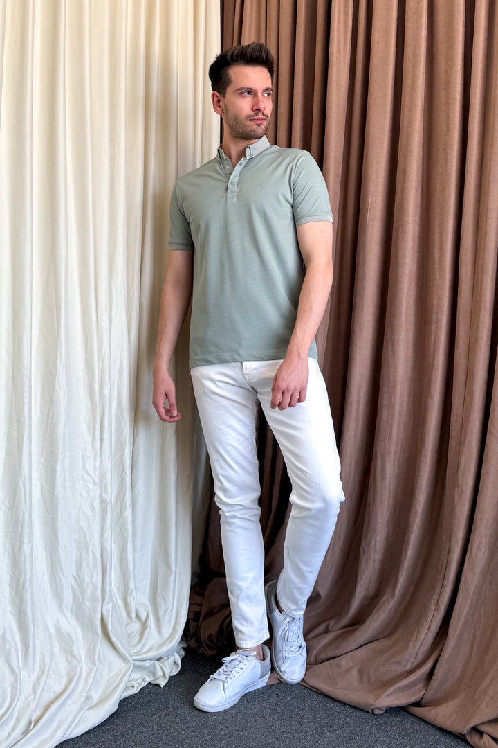 MPL Men's Polo Collar Oxford T-shirt 3570 - Capelle aan den IJssel