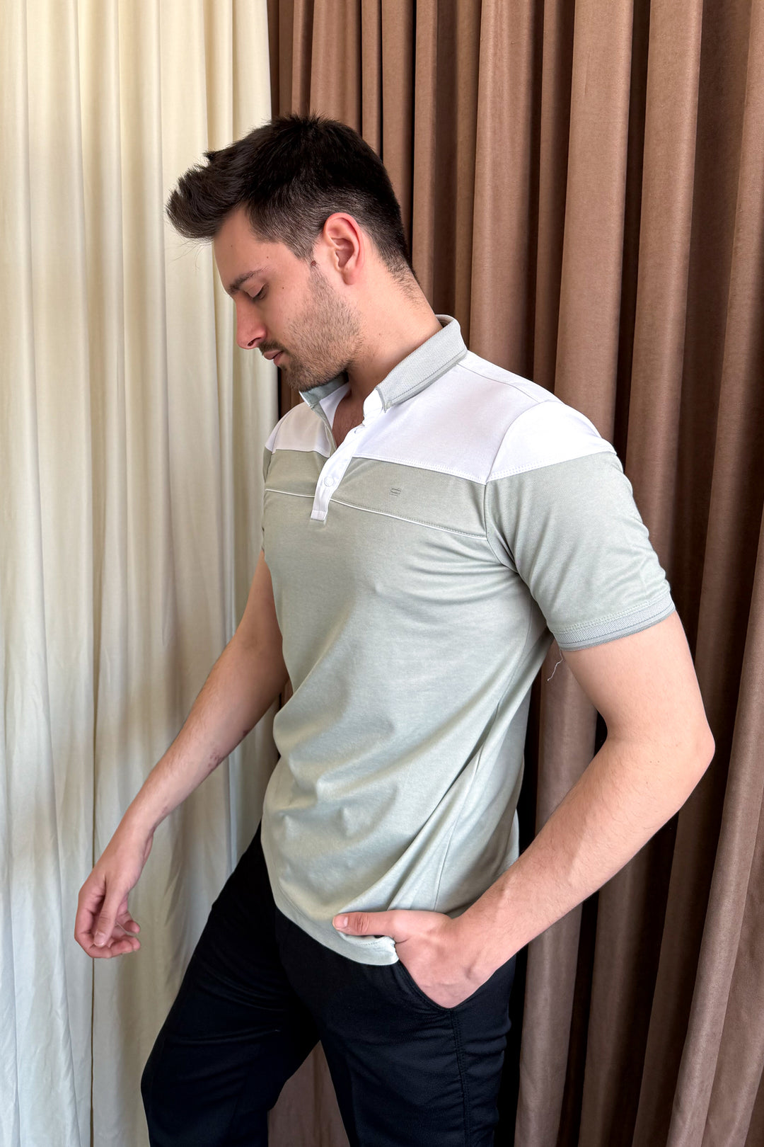 MPL Men's Polo Neck T-shirt 3714 - Wiesbaden