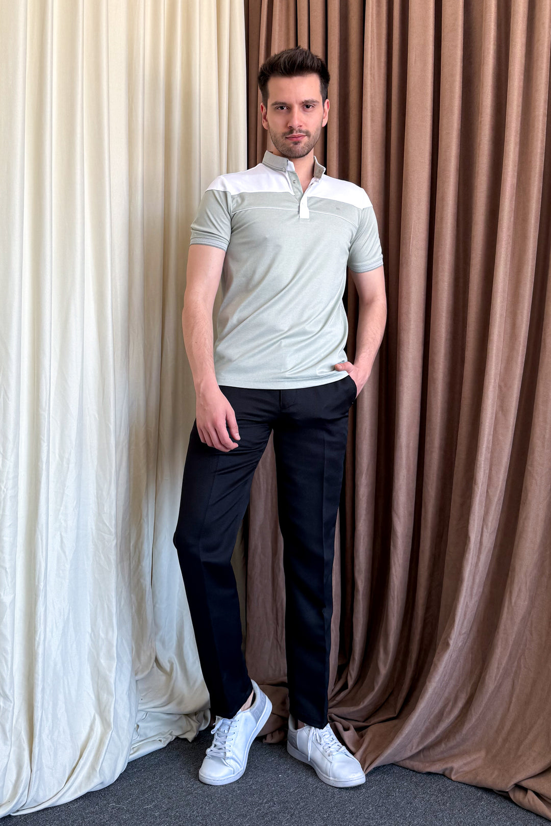 MPL Men's Polo Neck T-shirt 3714 - Wiesbaden