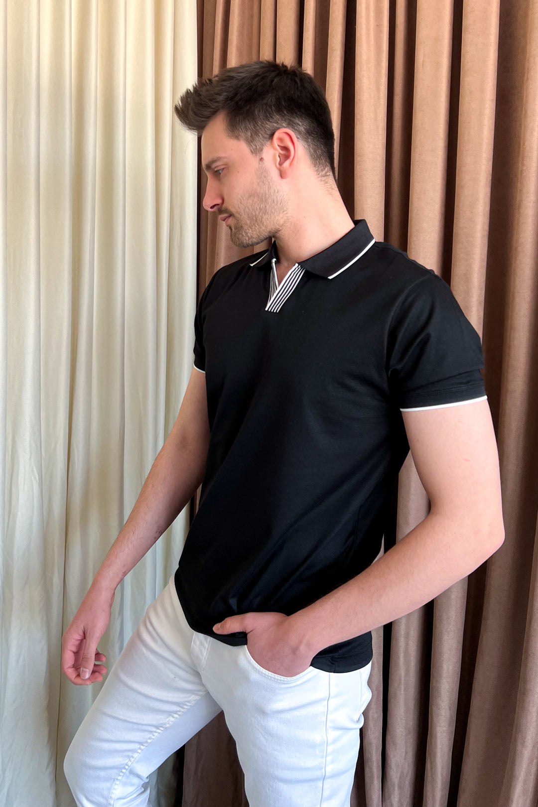 MPL Men's Polo Neck T-shirt 4135 - Spalding