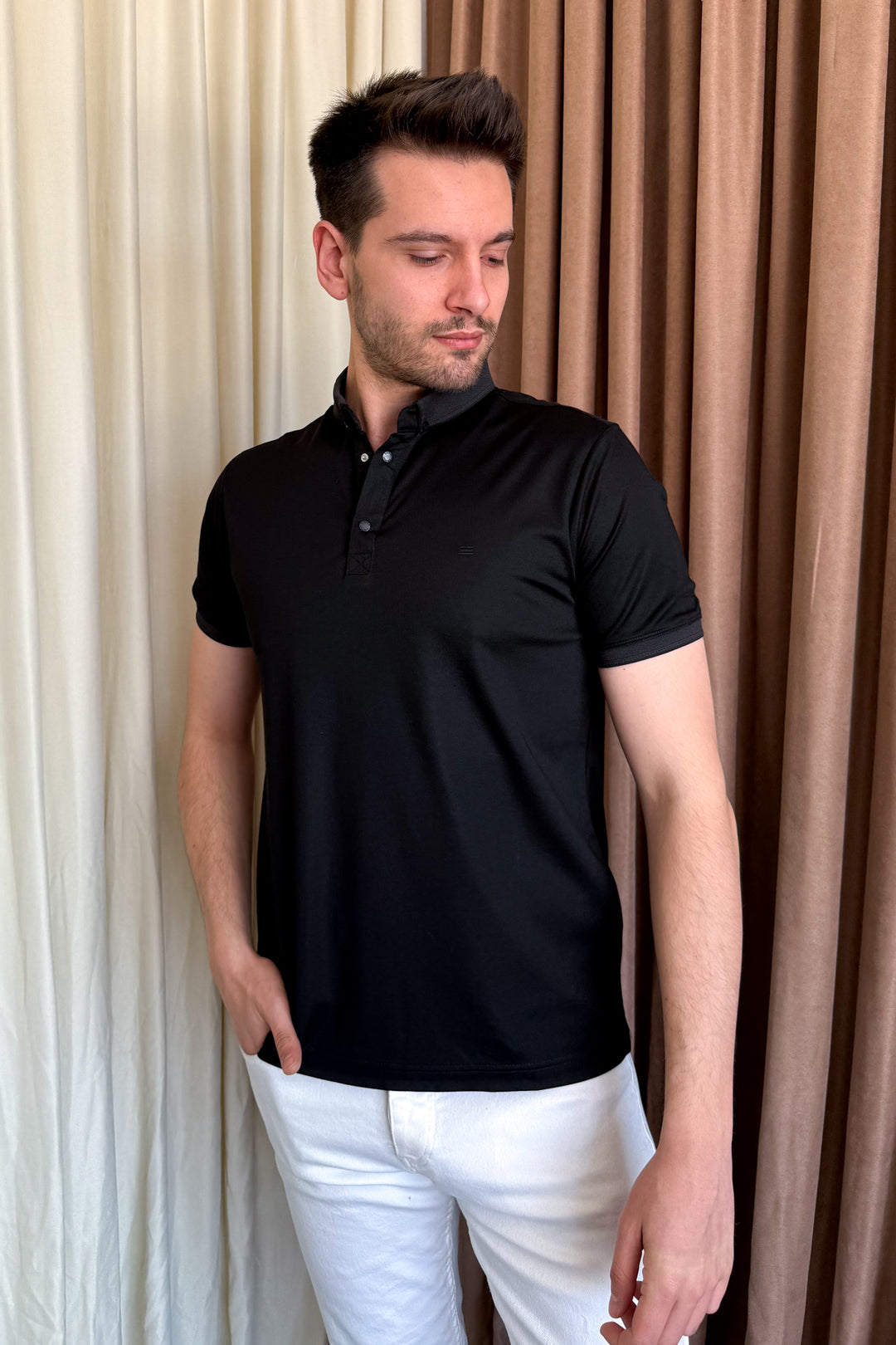 MPL Men's Polo Neck T-shirt 4148 - New Braunfels