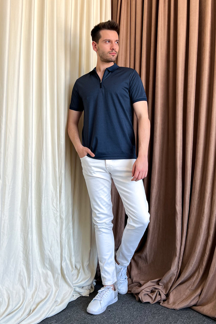 MPL Men's Zippered Polo Neck T-shirt 4168 - Torrejón de Ardoz