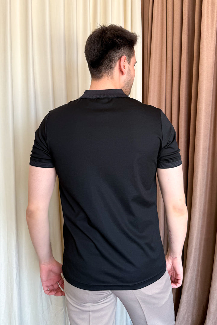 MPL Men's Zippered Polo Neck T-shirt 4168 - Napier