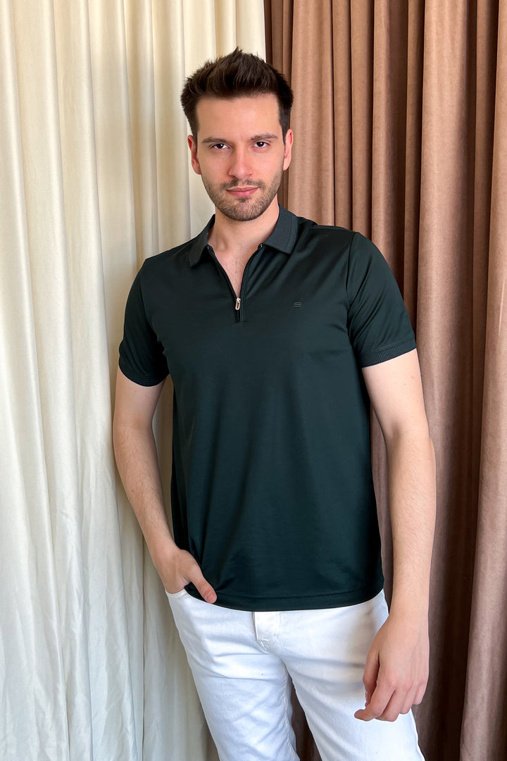 MPL Men's Zippered Polo Neck T-shirt 4168 - Las Rozas de Madrid