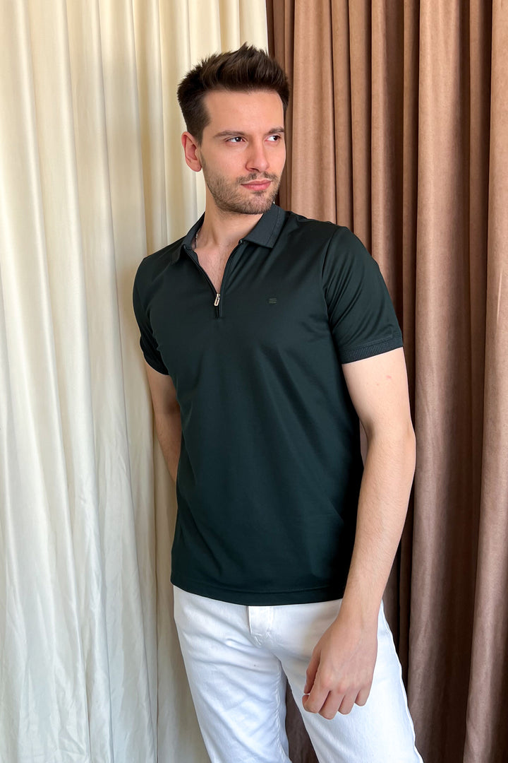 MPL Men's Zippered Polo Neck T-shirt 4168 - Las Rozas de Madrid