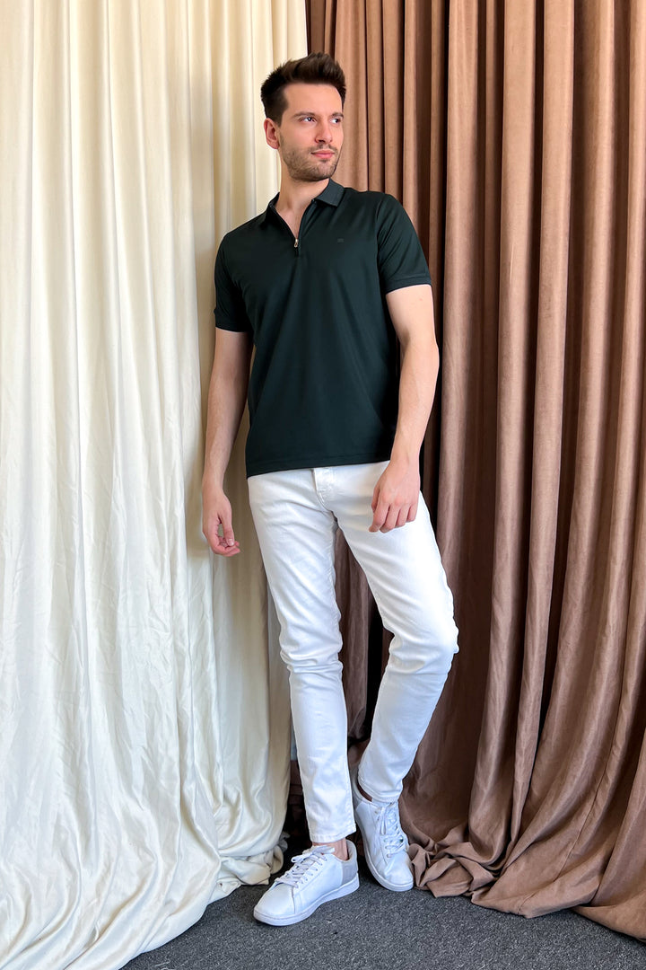 MPL Men's Zippered Polo Neck T-shirt 4168 - Las Rozas de Madrid