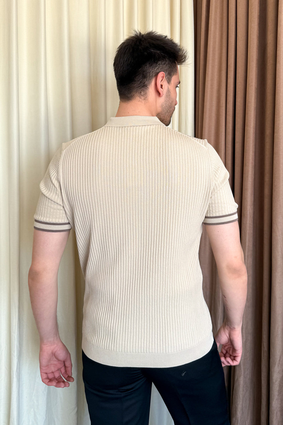 MPL Men's Zippered Polo Neck T-shirt 4290 - Elyria