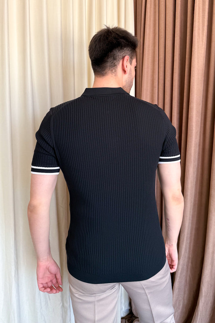 MPL Men's Zippered Polo Neck T-shirt 4290 - Cork