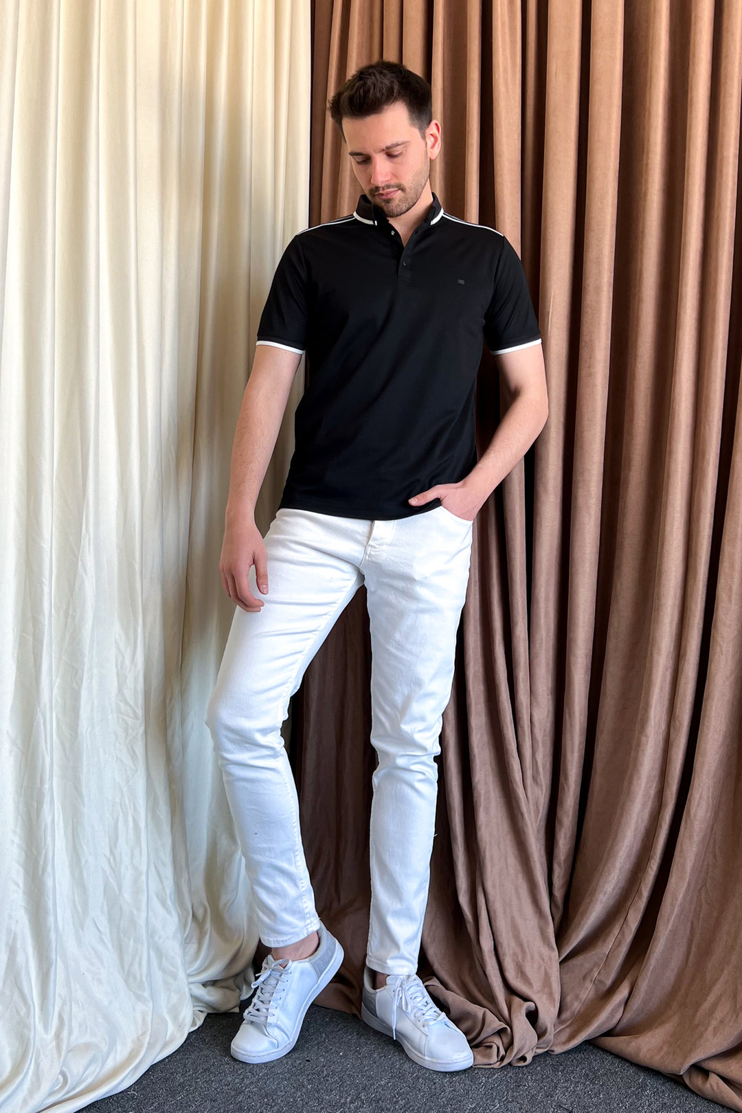 MPL Men's Polo Neck T-shirt 4555 - Chino