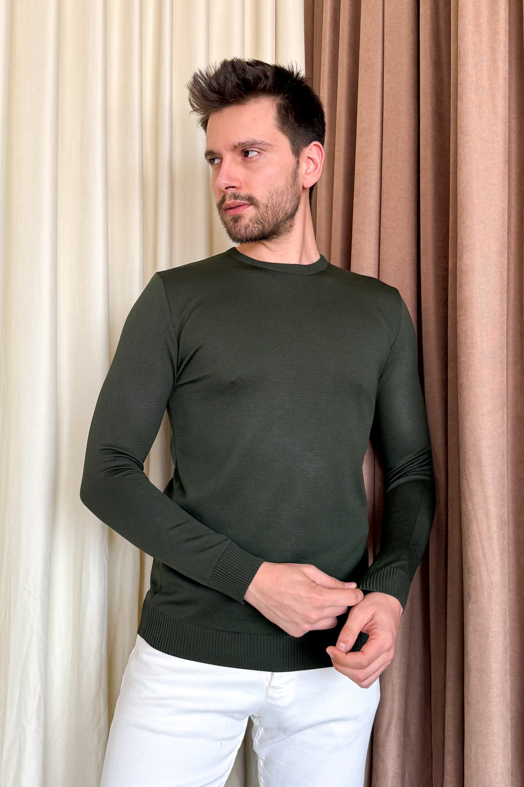 MPL Men's Bicycle Collar Long Sleeve Sweater 4200 - Hatfield