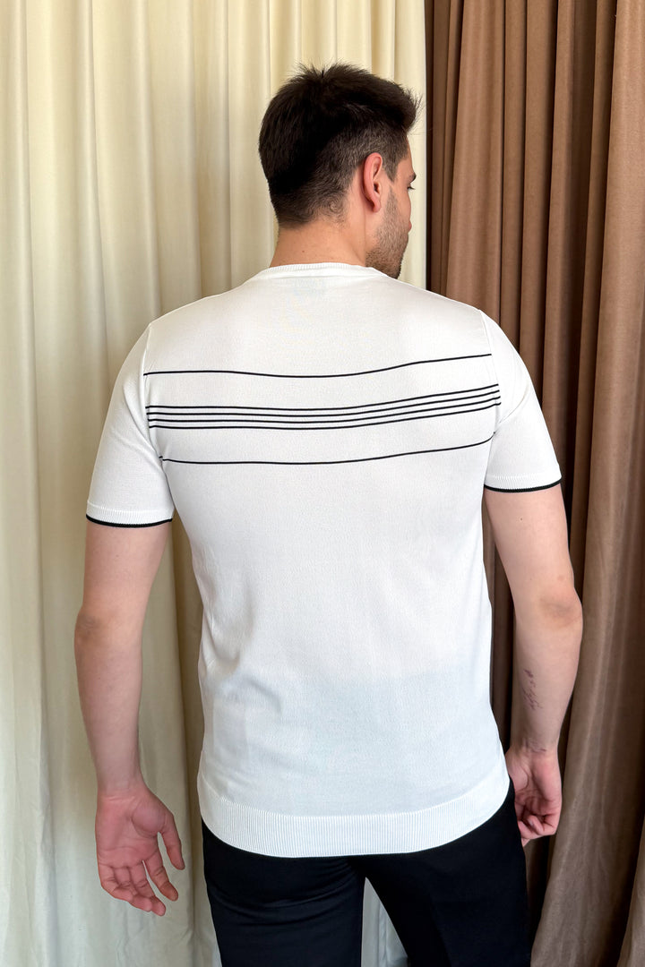 MPL Men's Striped T-shirt with Round Neck and Short Sleeves 9250 - Erftstadt