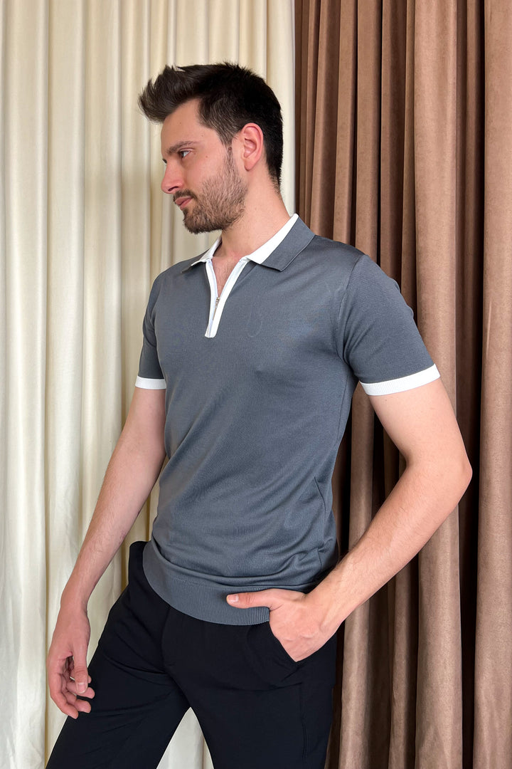 MPL Men's Zippered Short Sleeve T-shirt 9650 - Union City